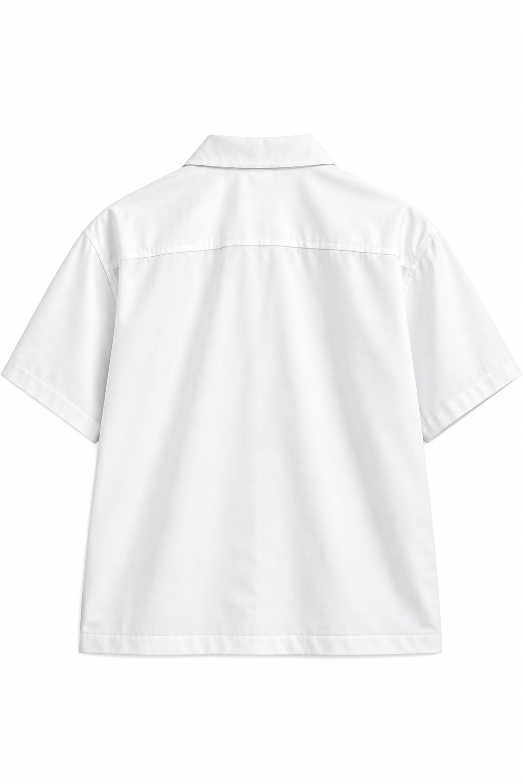 AZUS Zip-Up Shirt – White & Black