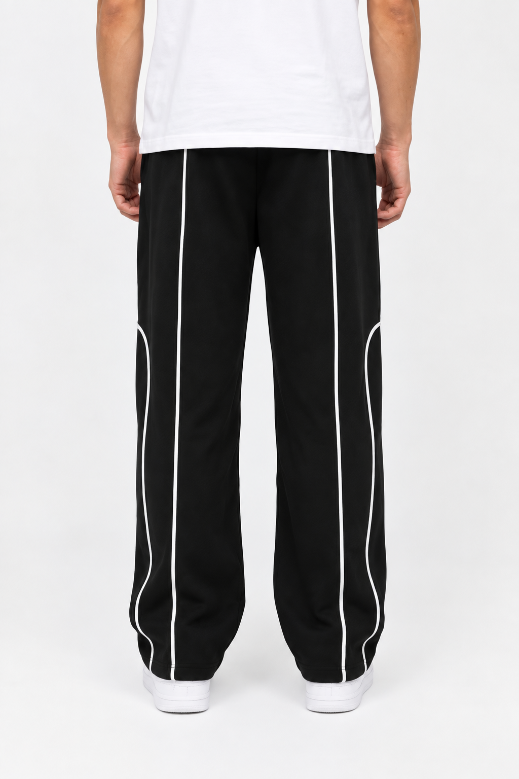 AZUS Wide-Leg Track Pants – Black
